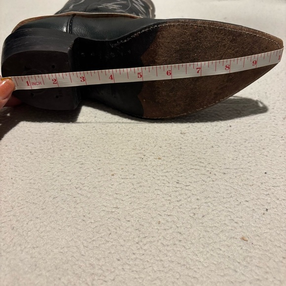 El Vaquero unisex dark gray western cowboy boots custom handmade in Texas - Picture 11 of 12